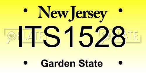 ITS1528 New Jersey License Plate