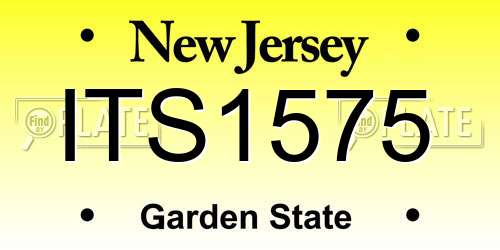 ITS1575 New Jersey License Plate