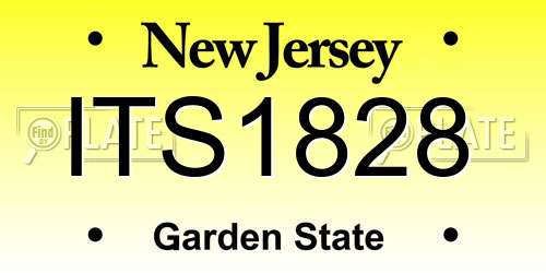ITS1828 New Jersey License Plate
