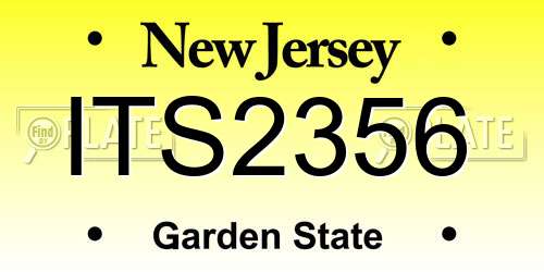 ITS2356 New Jersey License Plate