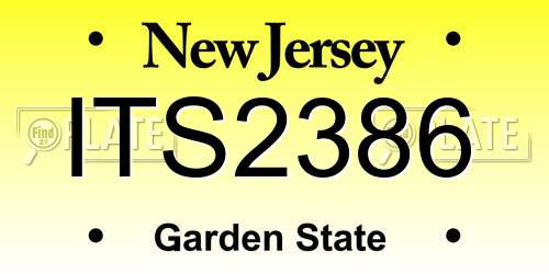 ITS2386 New Jersey License Plate