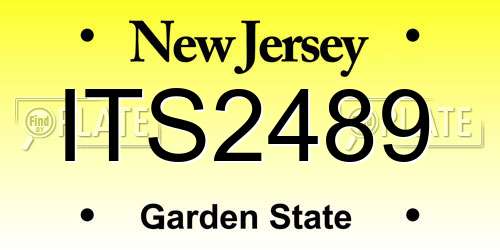 ITS2489 New Jersey License Plate