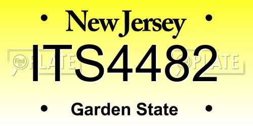 ITS4482 New Jersey License Plate