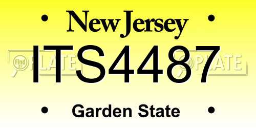 ITS4487 New Jersey License Plate