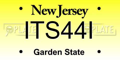 ITS44I New Jersey License Plate