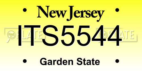 ITS5544 New Jersey License Plate