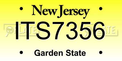 ITS7356 New Jersey License Plate
