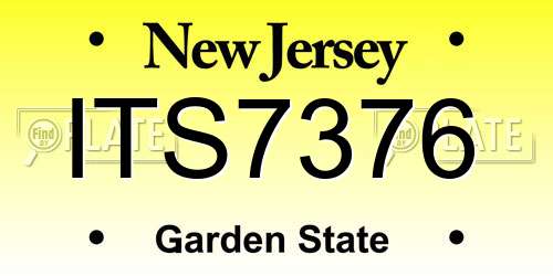 ITS7376 New Jersey License Plate