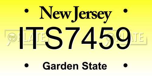 ITS7459 New Jersey License Plate