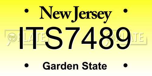 ITS7489 New Jersey License Plate