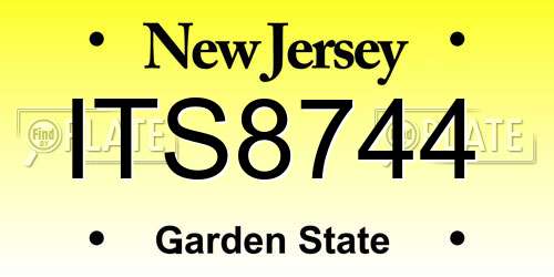 ITS8744 New Jersey License Plate