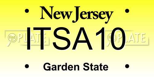 ITSA10 New Jersey License Plate