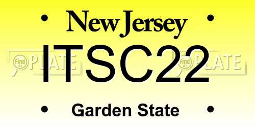 ITSC22 New Jersey License Plate