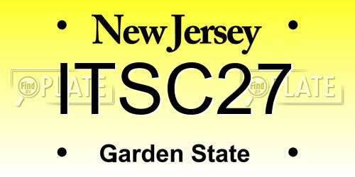 ITSC27 New Jersey License Plate