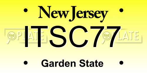 ITSC77 New Jersey License Plate