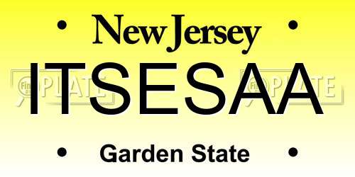 ITSESAA New Jersey License Plate