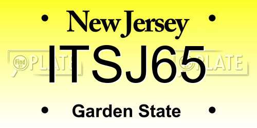 ITSJ65 New Jersey License Plate