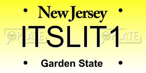 ITSLIT1 New Jersey License Plate