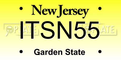 ITSN55 New Jersey License Plate