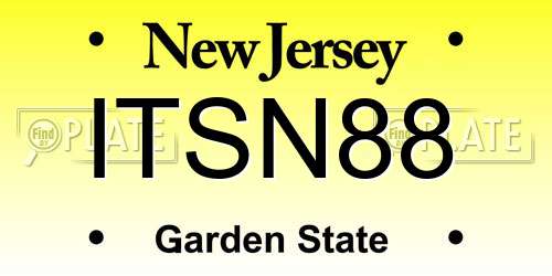 ITSN88 New Jersey License Plate
