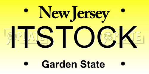 ITSTOCK New Jersey License Plate