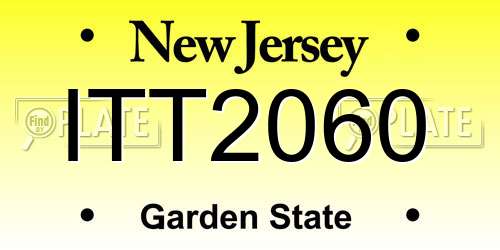 ITT2060 New Jersey License Plate