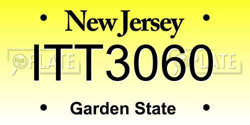 ITT3060 New Jersey License Plate