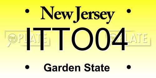 ITTO04 New Jersey License Plate