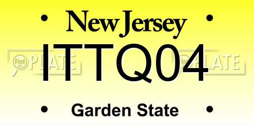 ITTQ04 New Jersey License Plate