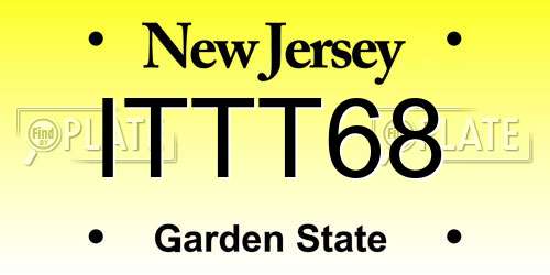 ITTT68 New Jersey License Plate