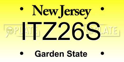 ITZ26S New Jersey License Plate