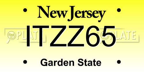 ITZZ65 New Jersey License Plate