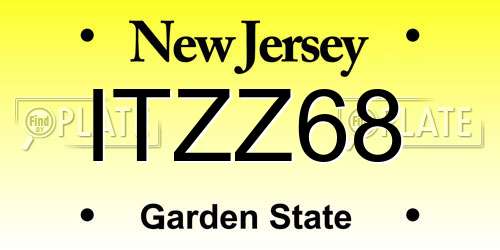 ITZZ68 New Jersey License Plate