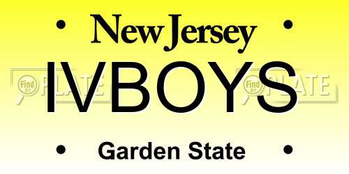 IVBOYS New Jersey License Plate