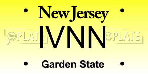 IVNN New Jersey License Plate