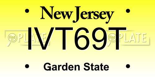 IVT69T New Jersey License Plate