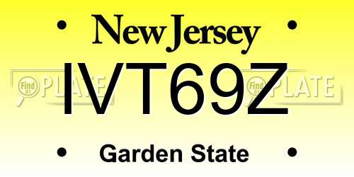IVT69Z New Jersey License Plate