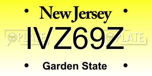 IVZ69Z New Jersey License Plate