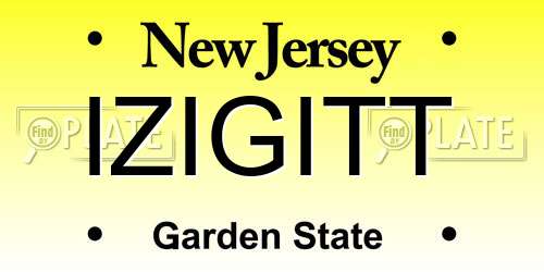 IZIGITT New Jersey License Plate