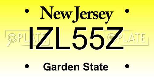 IZL55Z New Jersey License Plate
