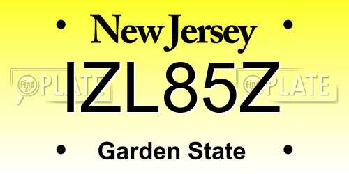 IZL85Z New Jersey License Plate