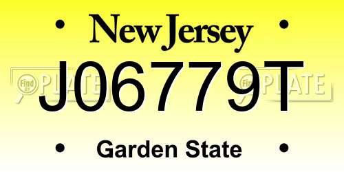 J06779T New Jersey License Plate