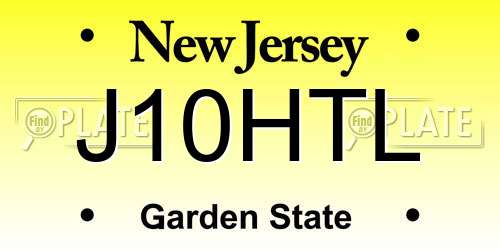 J10HTL New Jersey License Plate