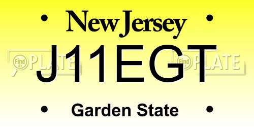 J11EGT New Jersey License Plate