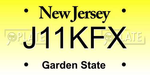 J11KFX New Jersey License Plate