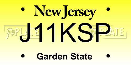 J11KSP New Jersey License Plate