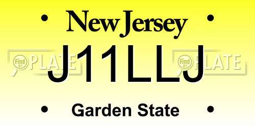 J11LLJ New Jersey License Plate