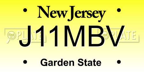 J11MBV New Jersey License Plate