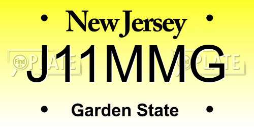 J11MMG New Jersey License Plate