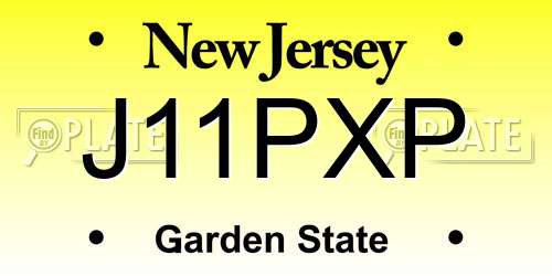J11PXP New Jersey License Plate